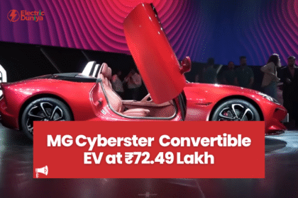MG Cyberster Convertible EV Launched in India at ₹72.49 Lakh